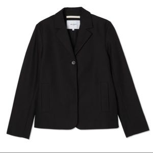 Magda Compact Twill Jacket In Black